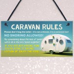 Funny Caravan Rules Sign Novelty Caravan Decor Accessories