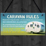 Funny Caravan Rules Sign Novelty Caravan Decor Accessories