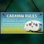 Funny Caravan Rules Sign Novelty Caravan Decor Accessories