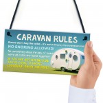 Funny Caravan Rules Sign Novelty Caravan Decor Accessories