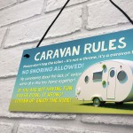 Funny Caravan Rules Sign Novelty Caravan Decor Accessories