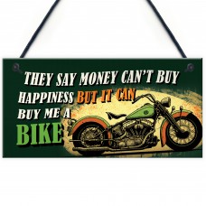 Funny Motorcycle Sign Novelty Motorbike Decor for Garage