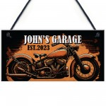 PERSONALISED Motorcycle Garage Sign Man Cave Garage Wall Decor