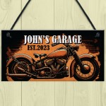 PERSONALISED Motorcycle Garage Sign Man Cave Garage Wall Decor