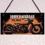 PERSONALISED Motorcycle Garage Sign Man Cave Garage Wall Decor