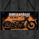 PERSONALISED Motorcycle Garage Sign Man Cave Garage Wall Decor