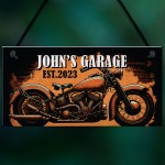 PERSONALISED Motorcycle Garage Sign Man Cave Garage Wall Decor