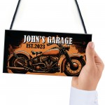 PERSONALISED Motorcycle Garage Sign Man Cave Garage Wall Decor