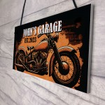 PERSONALISED Motorcycle Garage Sign Man Cave Garage Wall Decor