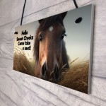 Horse Gifts For Girls Hanging Wall Sign Horse Sign For Stables