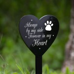 Dog Cat Memorial Plaque Heart Stake Tribute Graveside Marker