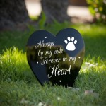 Dog Cat Memorial Plaque Heart Stake Tribute Graveside Marker