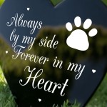 Dog Cat Memorial Plaque Heart Stake Tribute Graveside Marker