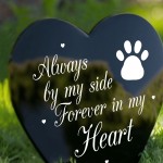 Dog Cat Memorial Plaque Heart Stake Tribute Graveside Marker