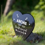 Personalised Dog Memorial Heart Stake Grave Marker Memorial Sign