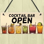 Open Cocktail Bar Signs And Plaques For Home Bar Garden Bar 