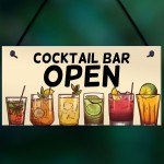 Open Cocktail Bar Signs And Plaques For Home Bar Garden Bar 