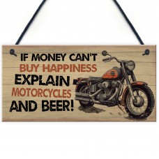 Funny Motorbike Sign Gifts For Him Men Novelty Wall Decor