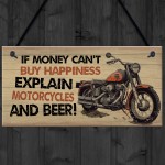 Funny Motorbike Sign Gifts For Him Men Novelty Wall Decor
