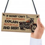 Funny Motorbike Sign Gifts For Him Men Novelty Wall Decor