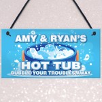 Personalised Hot Tub Signs and Plaques Garden Pool Hanging Sign