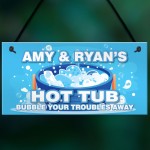 Personalised Hot Tub Signs and Plaques Garden Pool Hanging Sign