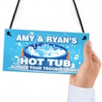 Personalised Hot Tub Signs and Plaques Garden Pool Hanging Sign