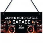 Personalised Man Cave Sign Motorbike Motorcycle Biker Dad Gift