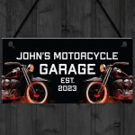 Personalised Man Cave Sign Motorbike Motorcycle Biker Dad Gift