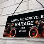 Personalised Man Cave Sign Motorbike Motorcycle Biker Dad Gift