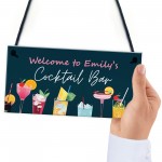 Personalised Cocktail Bar Sign For Home Bar Novelty Cocktail