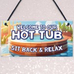 Hot Tub Sign Hanging Wall Plaque Hot Tub Signs And Plaques Shed