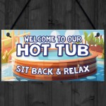 Hot Tub Sign Hanging Wall Plaque Hot Tub Signs And Plaques Shed