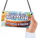 Hot Tub Sign Hanging Wall Plaque Hot Tub Signs And Plaques Shed