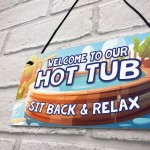 Hot Tub Sign Hanging Wall Plaque Hot Tub Signs And Plaques Shed