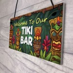 Tiki Bar Hanging Bar Pub Plaque Welcome Sign Beer Cocktails