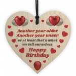 Funny Birthday Gift For Women Wood Heart 30th 40th 50th Birthday