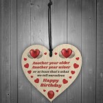 Funny Birthday Gift For Women Wood Heart 30th 40th 50th Birthday