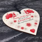 Gift For Cousin Birthday Christmas Wood Heart Best Friend Gift