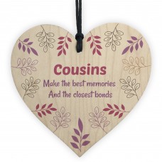 COUSIN PLAQUE Gift For Cousin Birthday Christmas Wood Heart