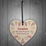 COUSIN PLAQUE Gift For Cousin Birthday Christmas Wood Heart