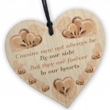 Cousin Birthday Gifts Wood Heart Keepsake Gift For Cousin Family