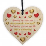 Cousin Gifts For Birthday Family Gifts For Cousin Wooden Heart