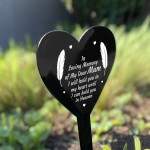 Mum Memorial Plaque Heart Stake Grave Marker Remembrance Gift