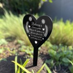 Personalised Memory Garden Memorial Acrylic Heart Stake Decor