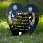 Personalised Memory Garden Memorial Acrylic Heart Stake Decor
