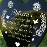 Personalised Memory Garden Memorial Acrylic Heart Stake Decor