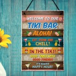 Welcome To Our Tiki Bar Sign Tiki Bar Accessories GARDEN BAR