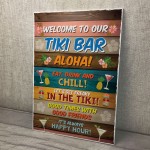 Welcome To Our Tiki Bar Sign Tiki Bar Accessories GARDEN BAR