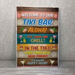 Welcome To Our Tiki Bar Sign Tiki Bar Accessories GARDEN BAR